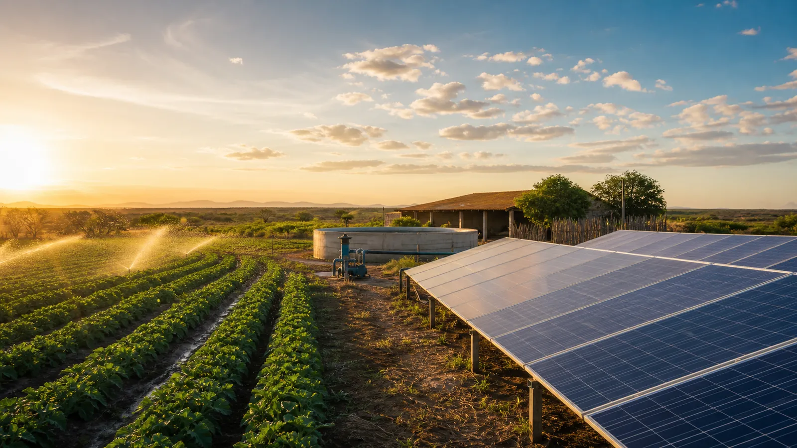 Imagem do artigo: Energia solar na agricultura: eficiência para o produtor rural