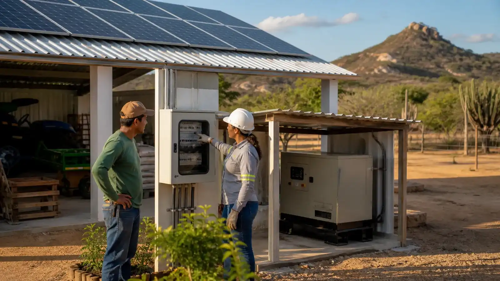 Capa do artigo: Gerador diesel vs energia solar no campo